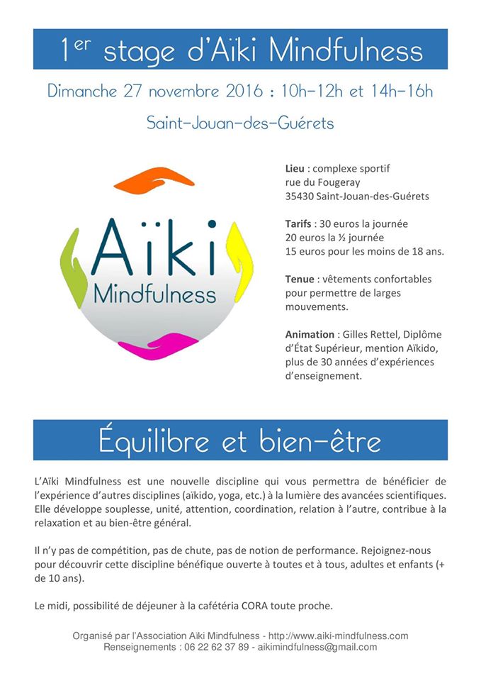 Stage aïki mindfulness 27 novembre 2016