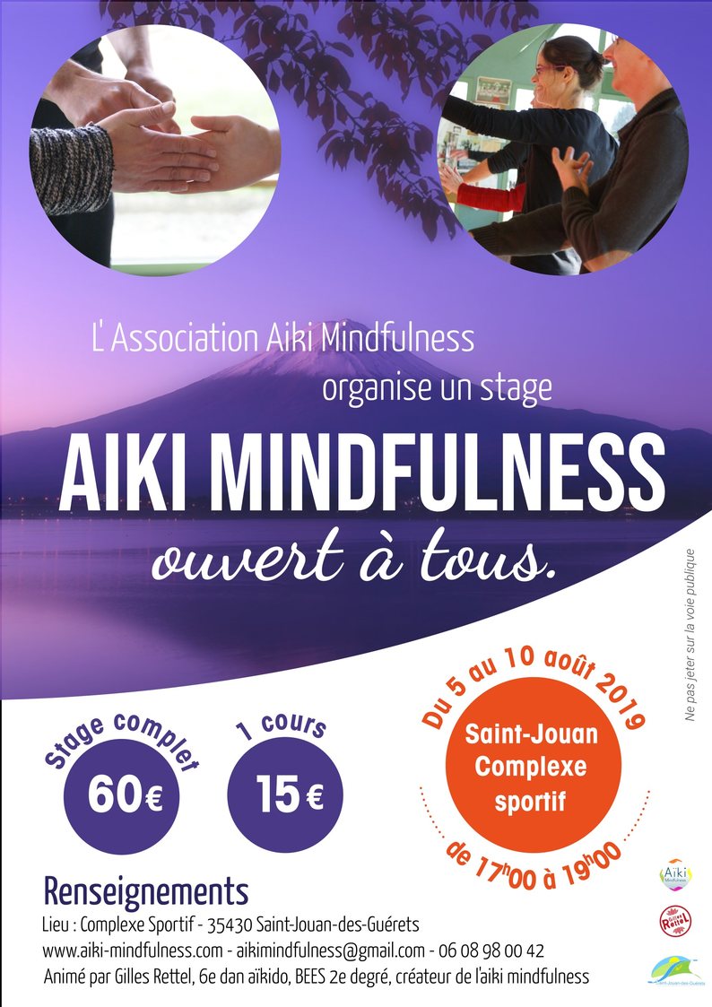 Nouvelle affiche pour le stage aïki mindfulness